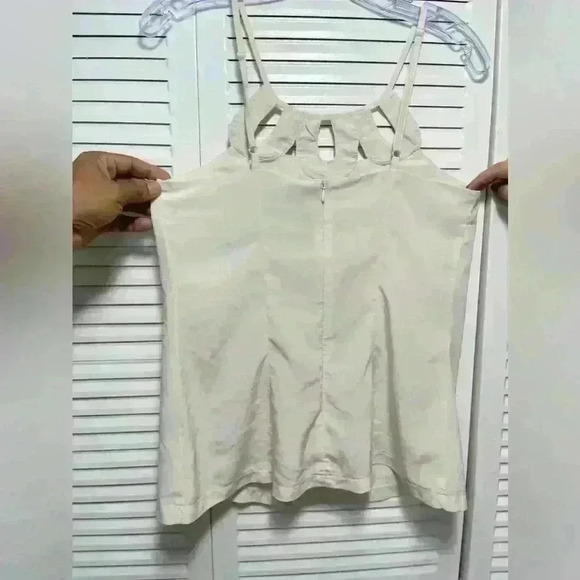 Cooper St Cream Zip Up Elegant Top Size 10 - Picture 2 of 5